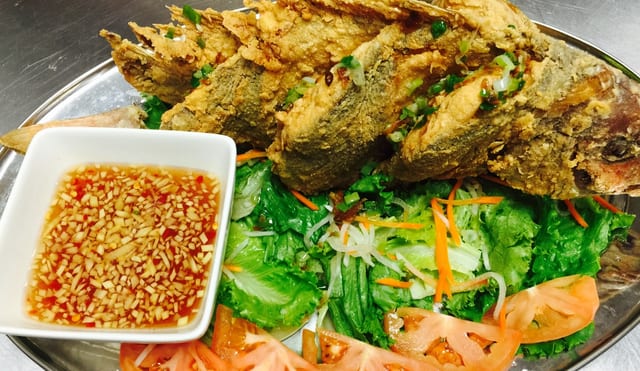 S12. Deep Fried Whole Rockfish - Ca Rockfish Chien Gion
