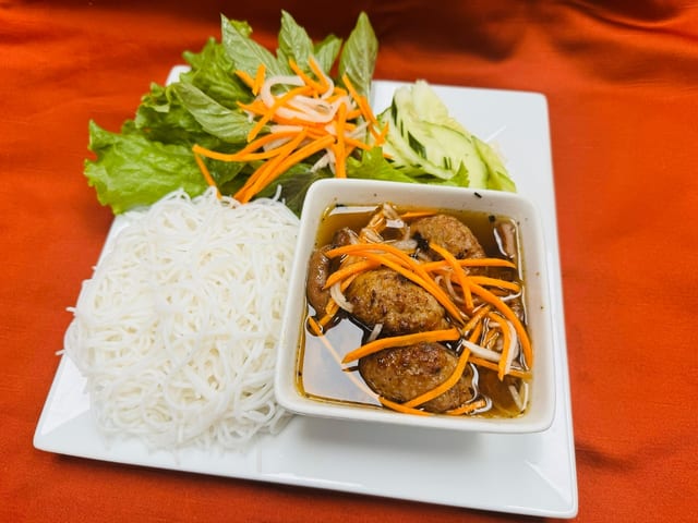 60-Hanoi Style Grilled Pork with Rice Vermicelli - Bun Cha Ha Noi